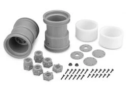 JConcepts Tribute - Monster Truck Wheels With Adapators - (2) - Silver