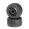 JConcepts G-Locs - Yellow Compound - Pre-mounted Rear Tyres On Black Wheels - Pr (fits Traxxas Rustler Or Stampede) -JConcepts store JC3056 3030