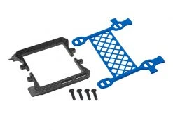 JConcepts Carbon Fibre Logo Battery Cradle With Cargo Net Battery Brace B6.3 - Blue