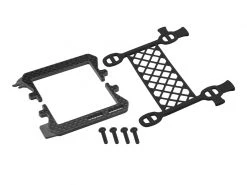 JConcepts Carbon Fibre Logo Battery Cradle With Cargo Net Battery Brace B6.3 - Black