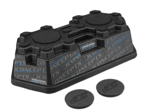 JConcepts Finnisher - Matte Black Car Stand With Pads And Logo Plugs 7 JConcepts Finnisher - Matte Black Car Stand With Pads And Logo Plugs -JConcepts store jc2370m