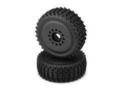 JConcepts Magma Tyres Mounted On Cheetah Wheels 1/8 Buggy - Black