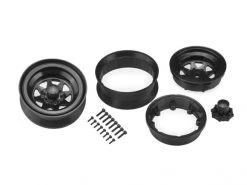 JConcepts Colt - 1.9in 12mm Black Beadlock Wheels With Caps - Pr (1.9in Scale Tyres)