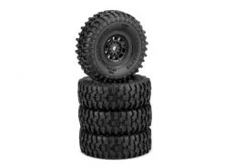 JConcepts Tusk - Gold Compound Tyres Pre-Mounted On Hazard Wheels (4)